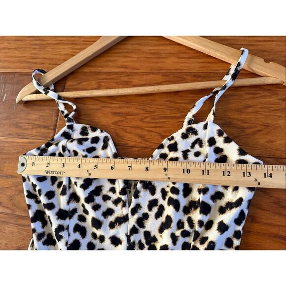 Express Leopard Print Wide-Leg Jumpsuit XS - Picture 9 of 13